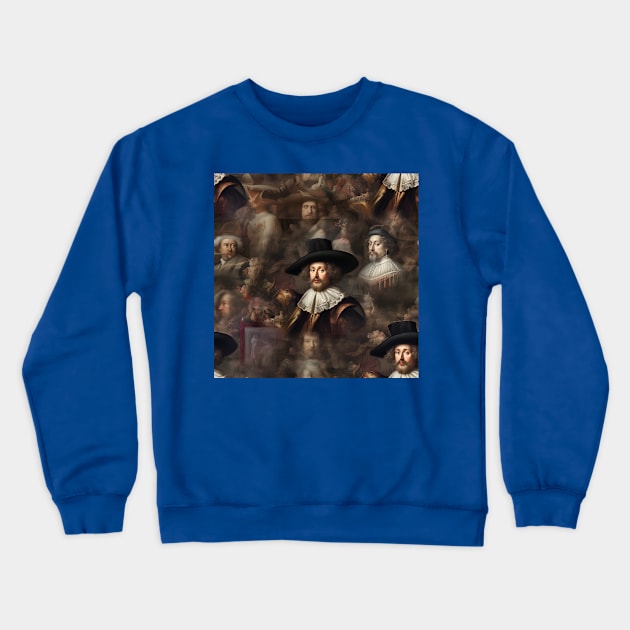 Rembrandt Paintings Mashup Crewneck Sweatshirt by Grassroots Green